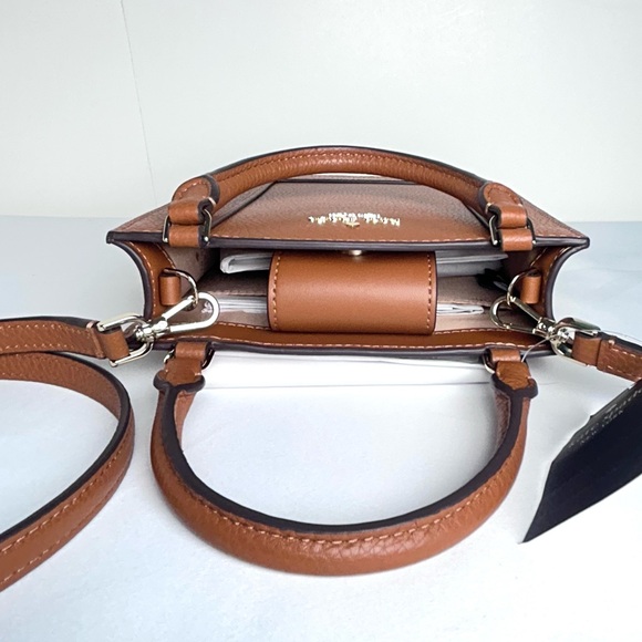 Kate Spade Lena Mini Tote Pebbled Leather Crossbody Tote Warm Ginger K1884 - Picture 5 of 9